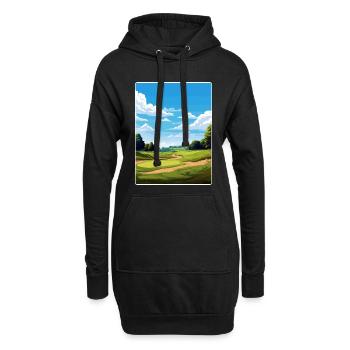 Shinnecock Hills Golfplatz Reise Posterkarte - Hoodie-Kleid - Schwarz - Vorne
