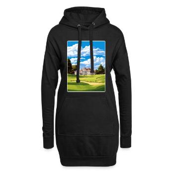 Die Reiseposterkarte des Olympi Golf Club Course - Hoodie-Kleid - Schwarz - Vorne