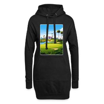 Riviera Country Club Golf Voyage Poster Souvenir - Sweat-shirt à capuche long Femme - noir - Devant