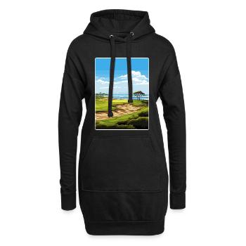 Affiche de voyage du parcours de golf Torrey Pines - Sweat-shirt à capuche long Femme - noir - Devant