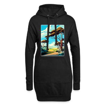 Affiche de voyage du parcours de golf Torrey Pines - Sweat-shirt à capuche long Femme - noir - Devant
