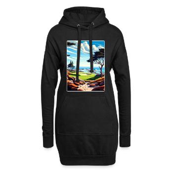 Pebble Beach Golf Links Affiche de voyage Souvenir WPA - Sweat-shirt à capuche long Femme - noir - Devant