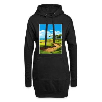 Affiche de voyage du parcours de golf de Sea Island Souvenir WPA - Sweat-shirt à capuche long Femme - noir - Devant