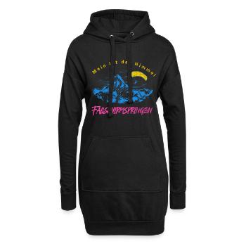 Mein Reich ist der Himmel – Fallschirmspringen - Hoodie-Kleid - Schwarz - Vorne