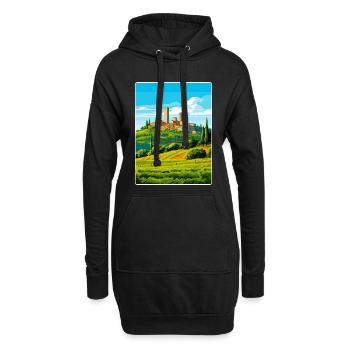 San Gimignano Italien Vintage Reise Poster Souvenir - Hoodie-Kleid - Schwarz - Vorne