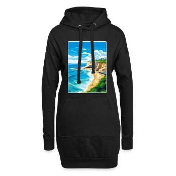 Sizilien Italien Reise Poster Souvenir Postkarte Farbe - Hoodie-Kleid - Schwarz - Vorne