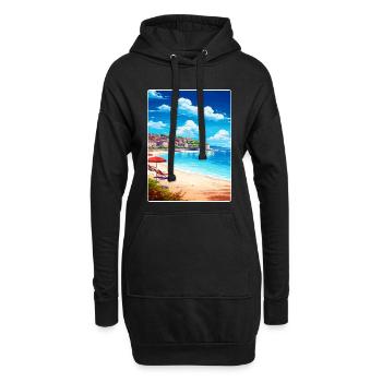Côte d'Azur Frankreich Reise Poster Souvenir WPA - Hoodie-Kleid - Schwarz - Vorne