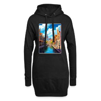 Amsterdam Niederlande Reiseposter Souvenir WPA - Hoodie-Kleid - Schwarz - Vorne