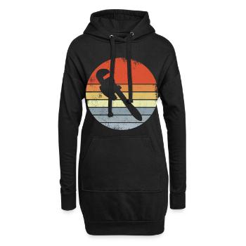 Rohrzange Vintage Look - Hoodie-Kleid - Schwarz - Vorne