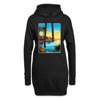 Côte d'Azur Frankreich Reise Poster Souvenir WPA - Hoodie-Kleid - Schwarz - Vorne