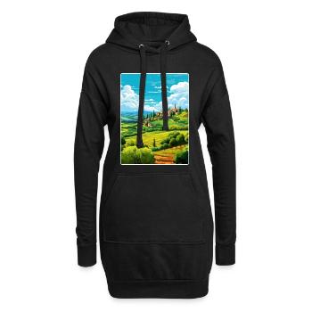 Italien Reise Poster Souvenir WPA Postkarte Malerei - Hoodie-Kleid - Schwarz - Vorne
