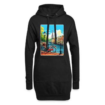 Amsterdam Niederlande Reiseposter Souvenir WPA - Hoodie-Kleid - Schwarz - Vorne