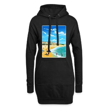 Biarritz Frankreich Reise Poster Souvenir Farbe WPA - Hoodie-Kleid - Schwarz - Vorne