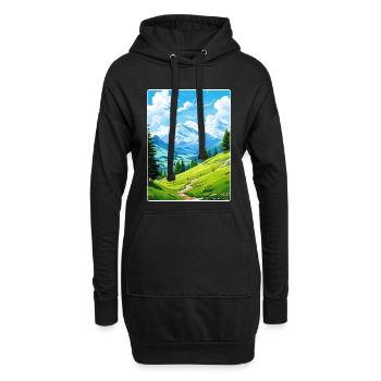 Stoos Schweiz Reise Poster Souvenir Farbe WPA - Hoodie-Kleid - Schwarz - Vorne