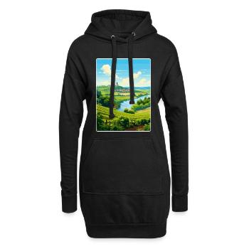 Loiretal Frankreich Vintage Reise Poster Souvenir - Hoodie-Kleid - Schwarz - Vorne