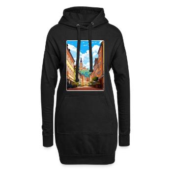Heidelberg Allemagne Affiche de voyage Peinture Souvenir WP - Sweat-shirt à capuche long Femme - noir - Devant