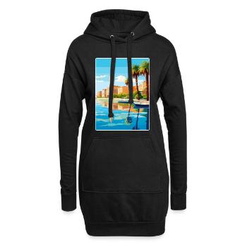 Zagreb Kroatien Reise Poster Souvenir Malerei WPA - Hoodie-Kleid - Schwarz - Vorne
