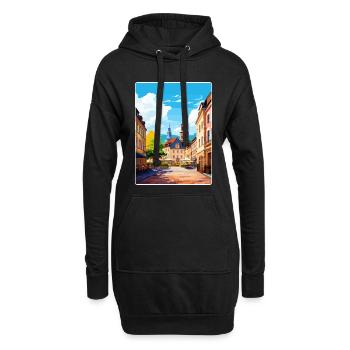 Heidelberg Allemagne Affiche de voyage Peinture Souvenir WP - Sweat-shirt à capuche long Femme - noir - Devant