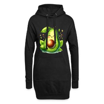 Avocado witzig positiv Optimismus Geschenk - Hoodie-Kleid - Schwarz - Vorne