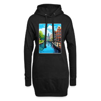 Amsterdam Niederlande Reiseposter Souvenir WPA - Hoodie-Kleid - Schwarz - Vorne