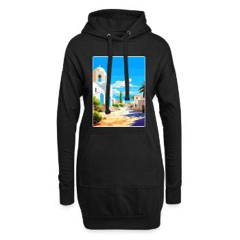 Kos Griechenland Reise Poster Souvenir Postkarte Farbe - Hoodie-Kleid - Schwarz - Vorne