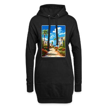 Costa Del Sol Spanien Vintage Reise Poster Souvenir - Hoodie-Kleid - Schwarz - Vorne