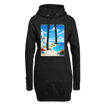 Paros Griechenland Reise Poster Souvenir Postkarte Farbe - Hoodie-Kleid - Schwarz - Vorne