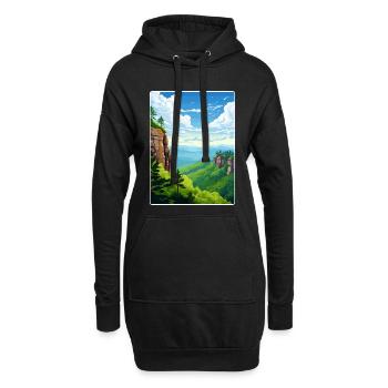Elbsandsteingebirge Deutschland Reiseposter WPA - Hoodie-Kleid - Schwarz - Vorne