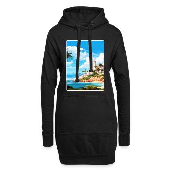 Costa Del Sol Spanien Vintage Reise Poster Souvenir - Hoodie-Kleid - Schwarz - Vorne