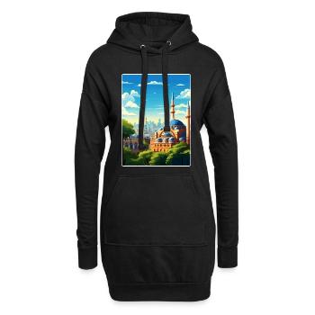Istanbul Türkei Reise Poster Souvenir Farbe WPA - Hoodie-Kleid - Schwarz - Vorne