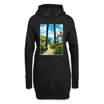 Cadgwith Cornwall England Reiseposter Souvenir - Hoodie-Kleid - Schwarz - Vorne