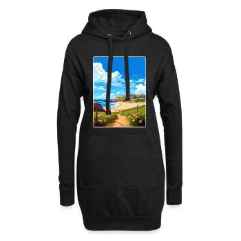 Holywell Bay, Cornwall, England, Reiseposterkarte - Hoodie-Kleid - Schwarz - Vorne