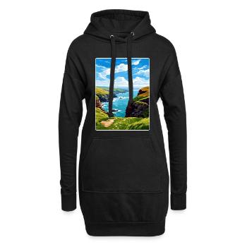 Boscastle Cornwall England Reiseposter Souvenir - Hoodie-Kleid - Schwarz - Vorne