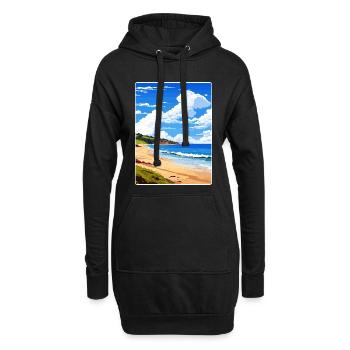 Maenporth Cornwall England Reiseposter Souvenir - Hoodie-Kleid - Schwarz - Vorne