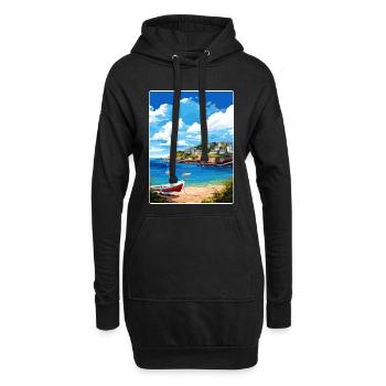 Coverack Cornwall England Reiseposter Souvenir - Hoodie-Kleid - Schwarz - Vorne