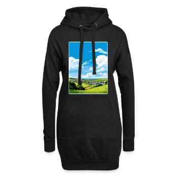 Crantock Cornwall England Reiseposter Souvenir - Hoodie-Kleid - Schwarz - Vorne