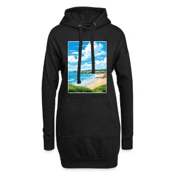 Maenporth Cornwall England Reiseposter Souvenir - Hoodie-Kleid - Schwarz - Vorne