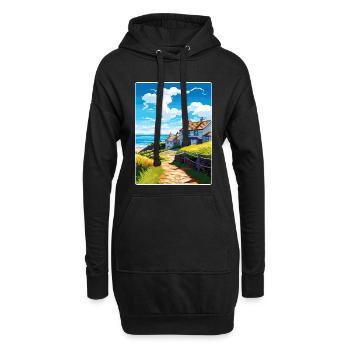Gorran Haven England Reiseposter Souvenir WPA - Hoodie-Kleid - Schwarz - Vorne