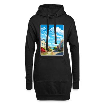Charlestown, Cornwall, England, Reiseposterkarte - Hoodie-Kleid - Schwarz - Vorne