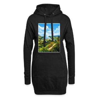 Eden Project Angleterre Affiche de voyage Souvenir WPA - Sweat-shirt à capuche long Femme - noir - Devant