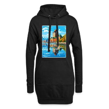 Québec Canada Affiche de voyage Peinture Souvenir WP - Sweat-shirt à capuche long Femme - noir - Devant