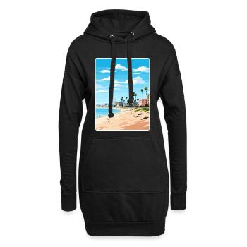 Manhattan Beach Kalifornien Reiseposter Souvenir - Hoodie-Kleid - Schwarz - Vorne