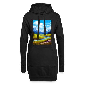 Glacier County Montana Reiseposter Souvenir WPA - Hoodie-Kleid - Schwarz - Vorne