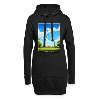 Gateway Arch Nationalpark Reiseplakat Souvenir - Hoodie-Kleid - Schwarz - Vorne