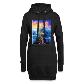 Grand de la Chine Voyage Affiche Souvenir Peinture WPA - Sweat-shirt à capuche long Femme - noir - Devant