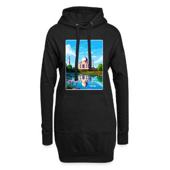 Taj Mahal Agro Indien Reiseposter Souvenir WPA - Hoodie-Kleid - Schwarz - Vorne