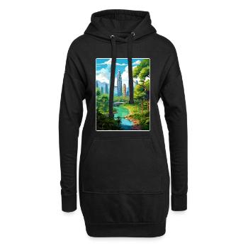 Kuala Lumpur Malaysia Reiseposter Souvenir WPA - Hoodie-Kleid - Schwarz - Vorne