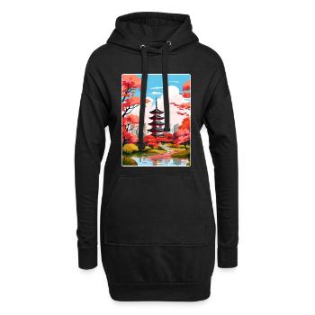 Japan Tokio Reise Poster Souvenir Postkarte Farbe - Hoodie-Kleid - Schwarz - Vorne