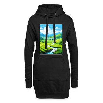 Vietnam Reise Poster Souvenir Postkarte Malerei - Hoodie-Kleid - Schwarz - Vorne