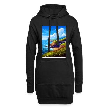 Big Sur Nationalpark Kalifornien Reiseplakat WPA - Hoodie-Kleid - Schwarz - Vorne